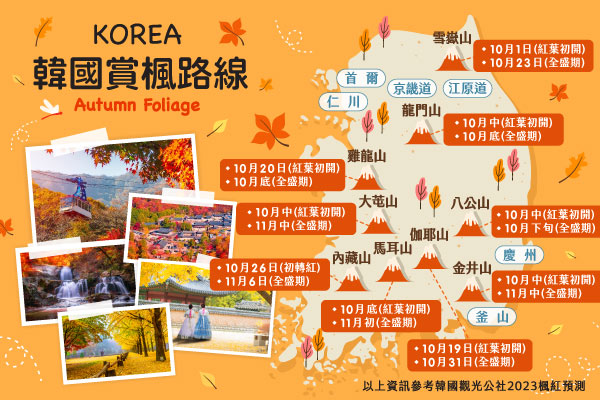楓紅杏黃的秋天