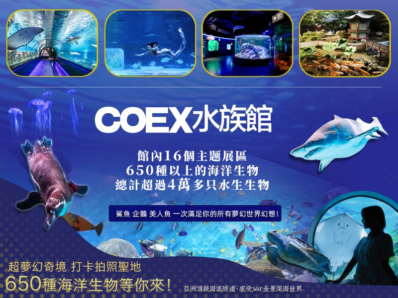 COEX：星空圖書館+水族館