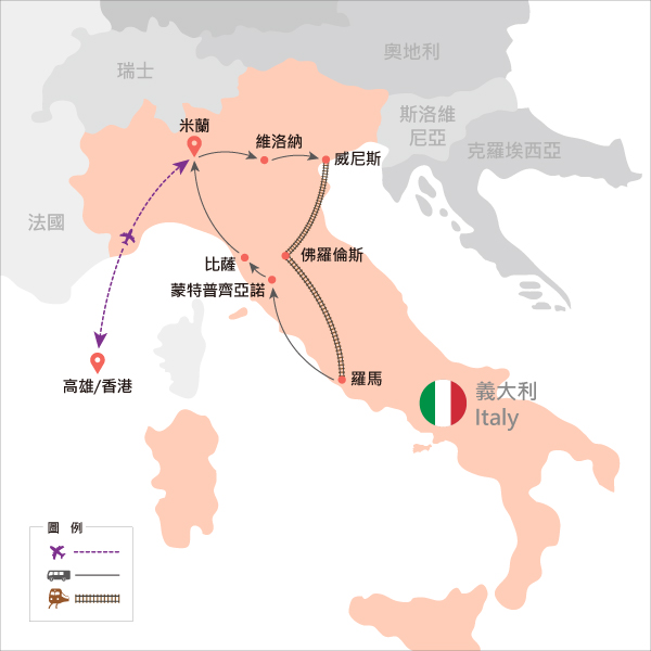 地圖僅提供路線示意參考，並未依照比例繪製，請見諒。-